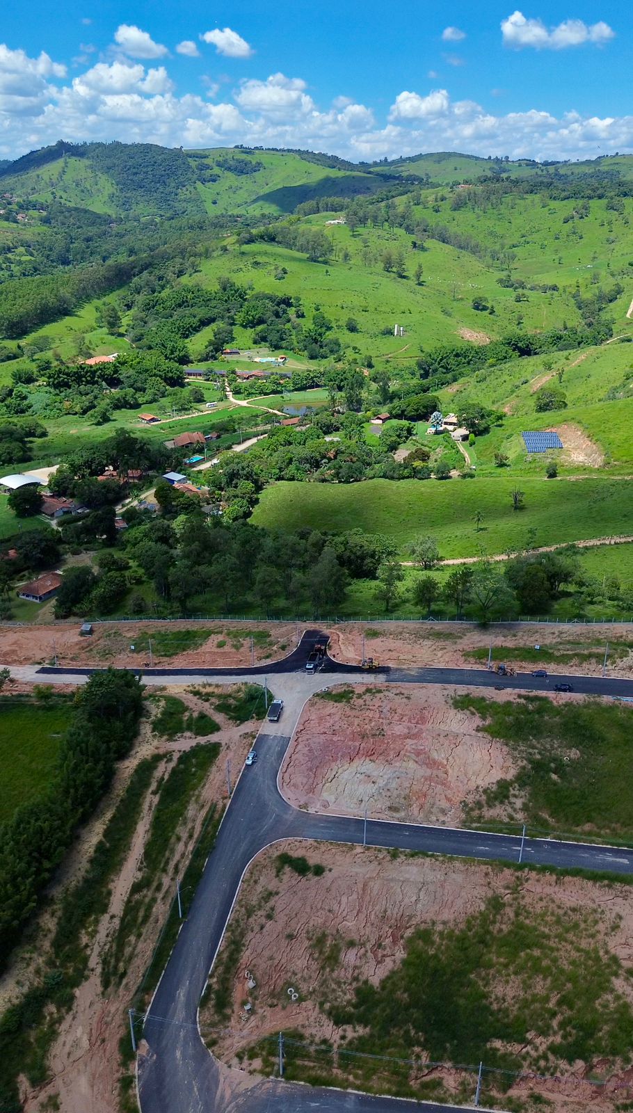 Vista aérea dos lotes