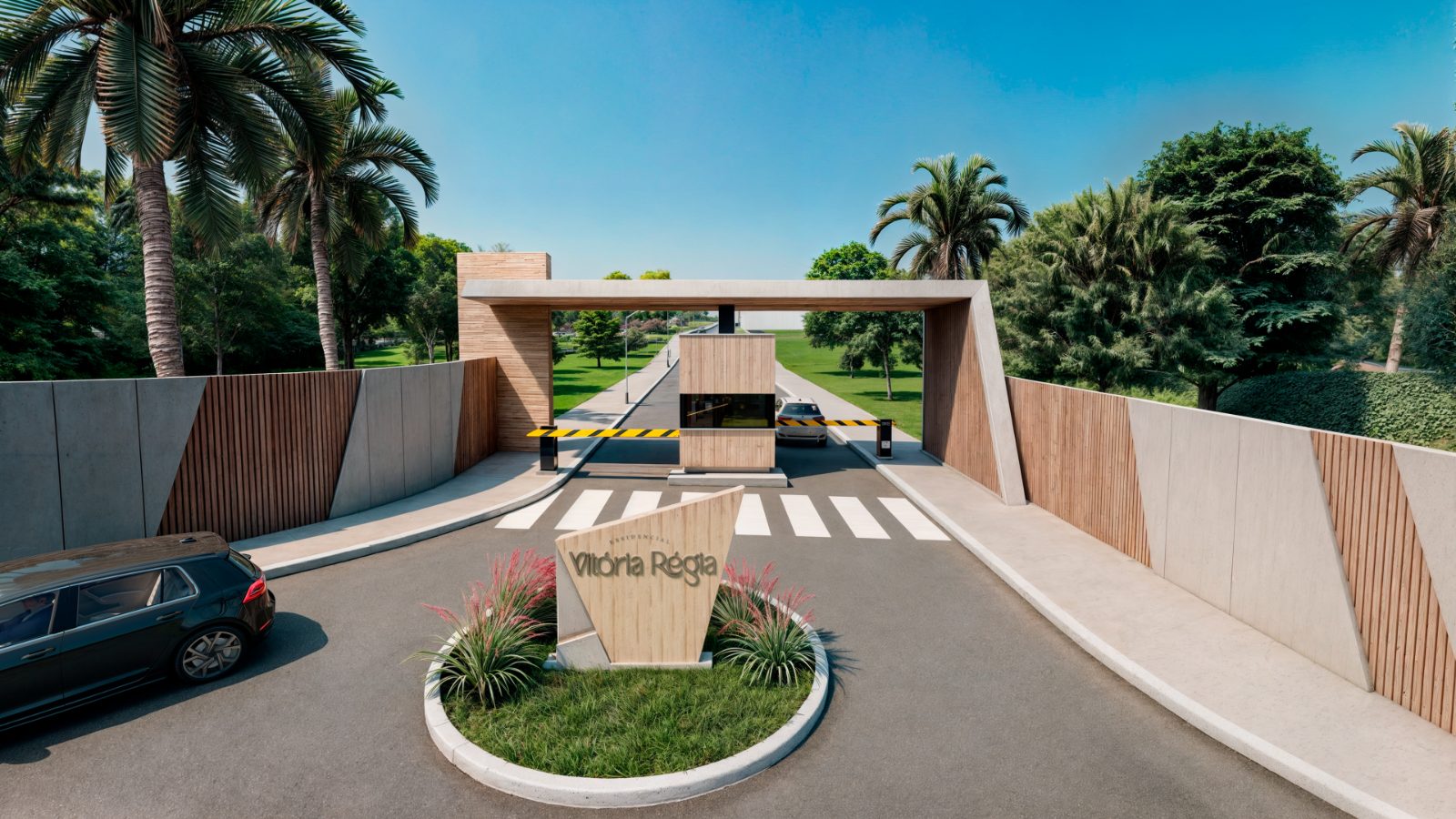 Pórtico de entrada do Residencial Vitória Régia